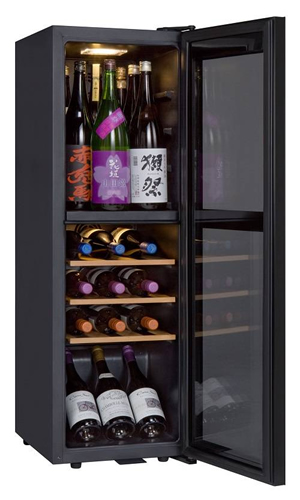 日本酒一升瓶冷蔵庫 ワインセラーの2wayで使える画期的なワインセラー